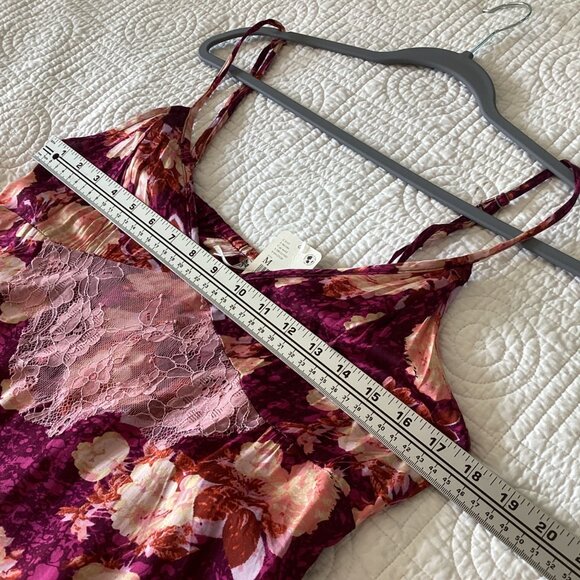 NWT Intimately Free People Sun Fade Floral Slip Dress Lace Size M - Picture 9 of 16